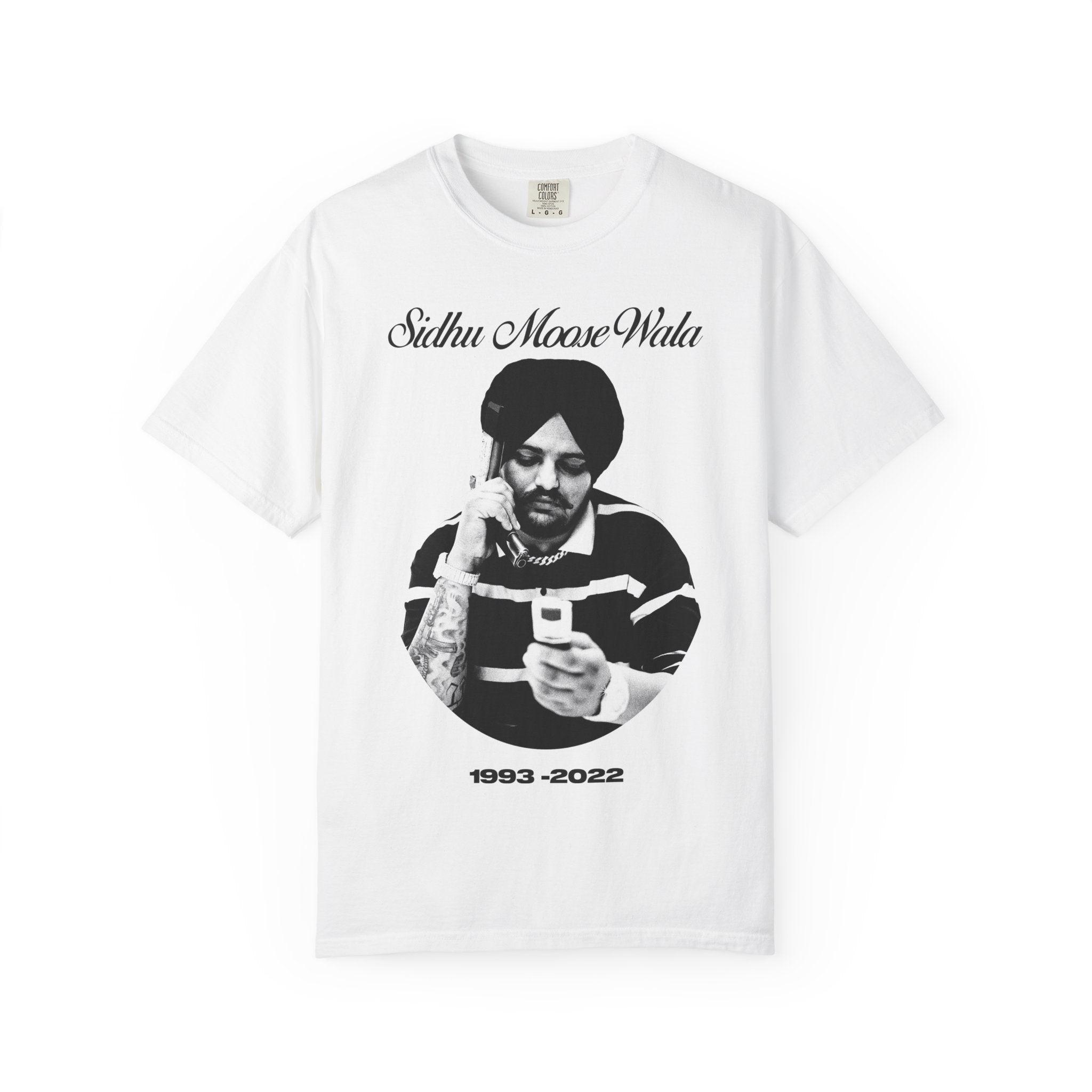 Sidhu Moosewala 1993–2022 Garment-Dyed Tee – Unisex Relaxed Fit